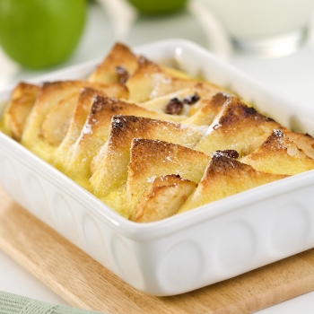 Bread and apple pudding image