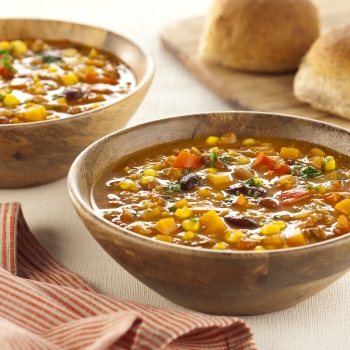 Chunky lentil and vegetable soup