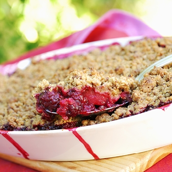 Apple and Raspberry Crumble